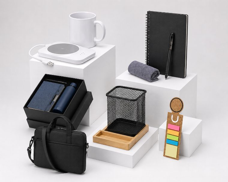 Material de oficina personalizado con logo: libretas, agendas y sets